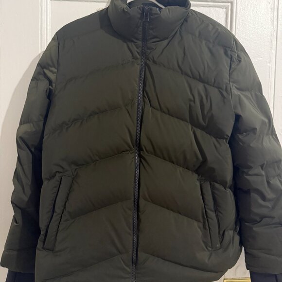 Theory down puffer jacket, L, dark green - Picture 2 of 6